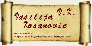 Vasilija Kosanović vizit kartica